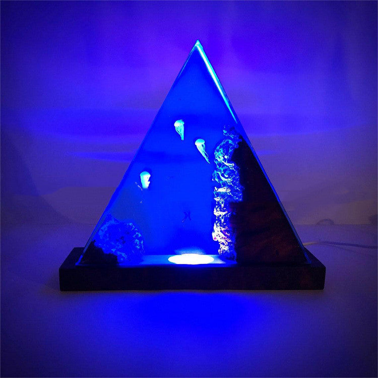 Ocean Glow Resin Lamp ✨