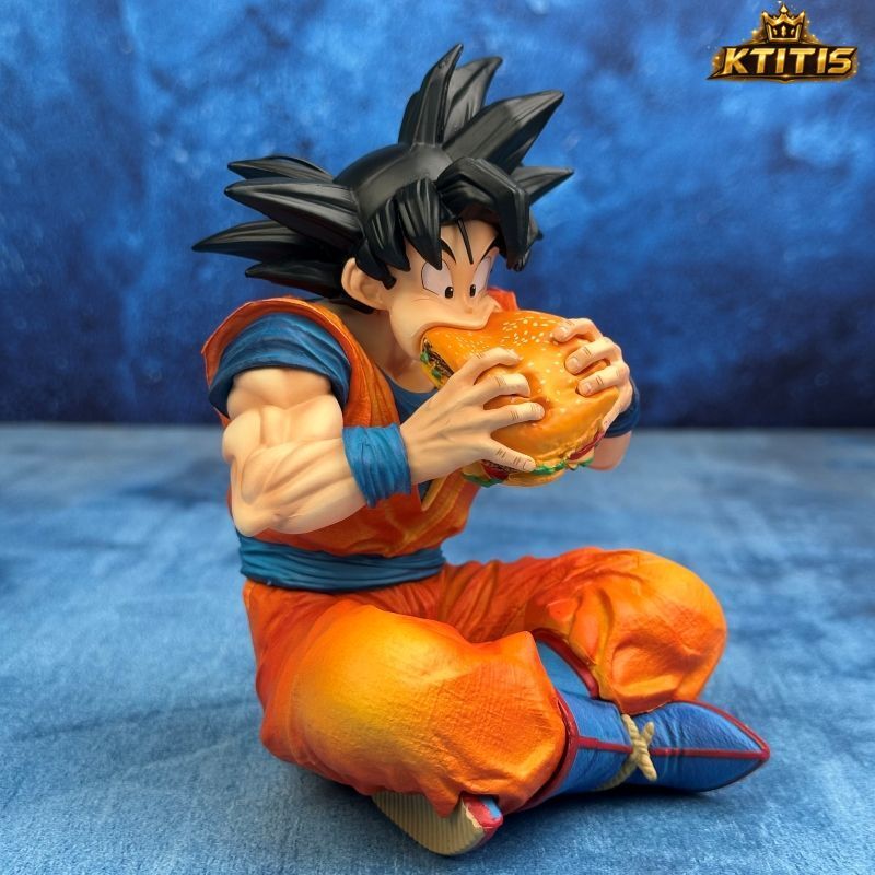 Dragon Ball Son Goku Enjoying a Burger Figure
