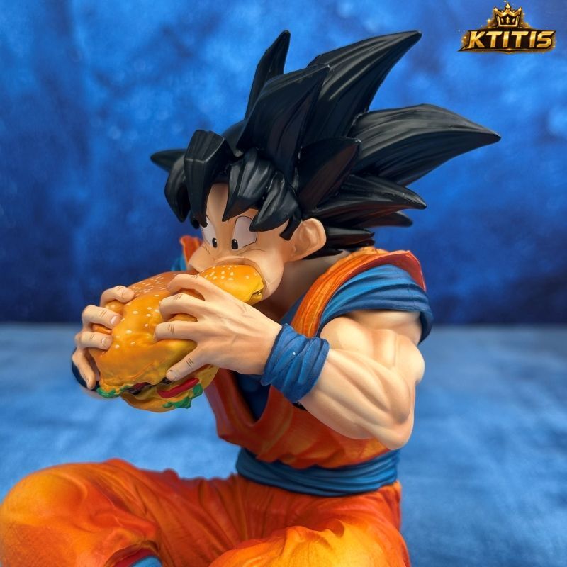 Dragon Ball Son Goku Enjoying a Burger Figure