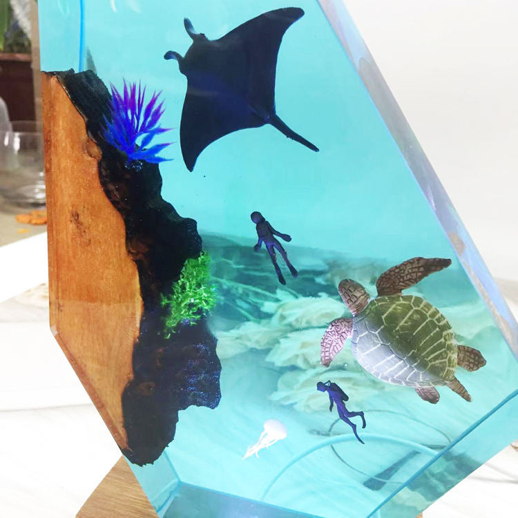 Handmade Marine Resin Lamp