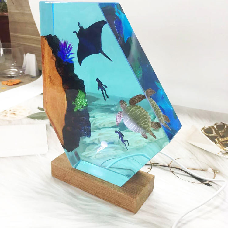 Handmade Marine Resin Lamp