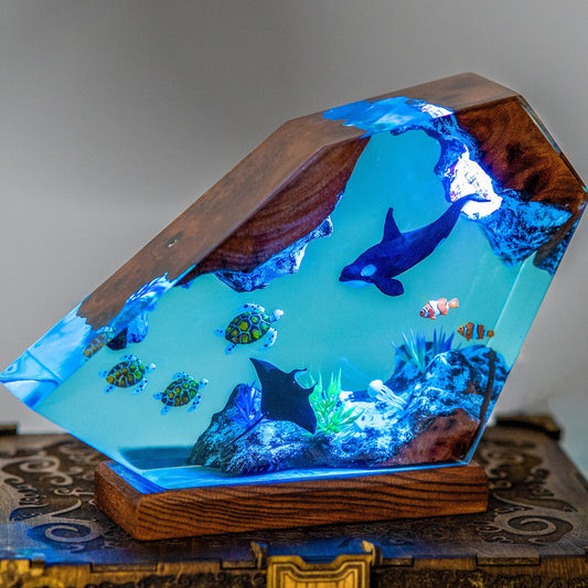 Orca & Turtle Resin Night Light
