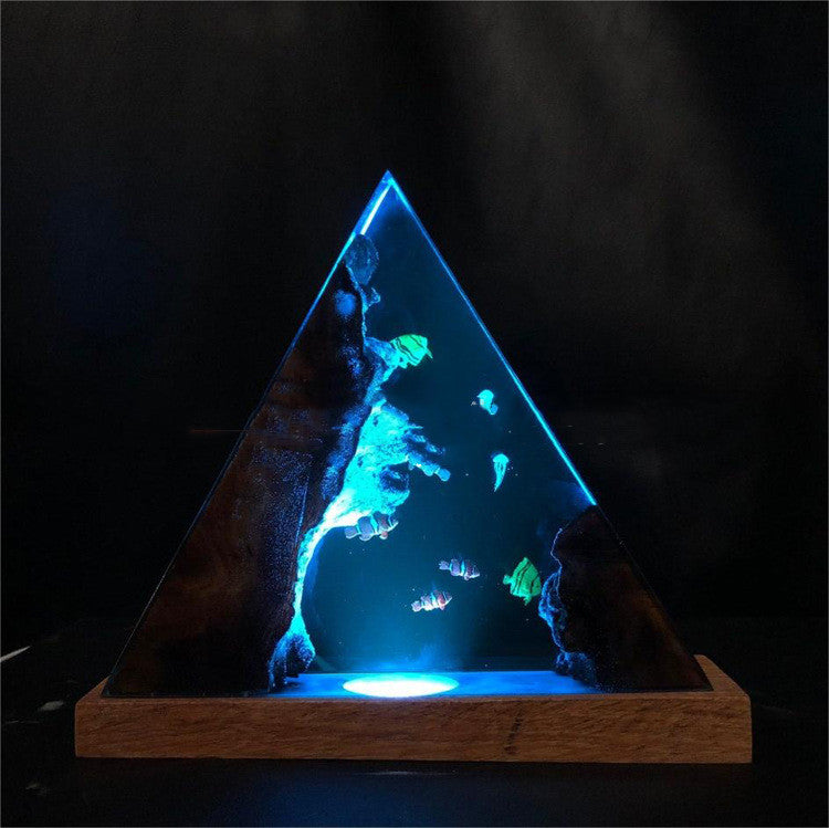 Ocean Glow Resin Lamp ✨
