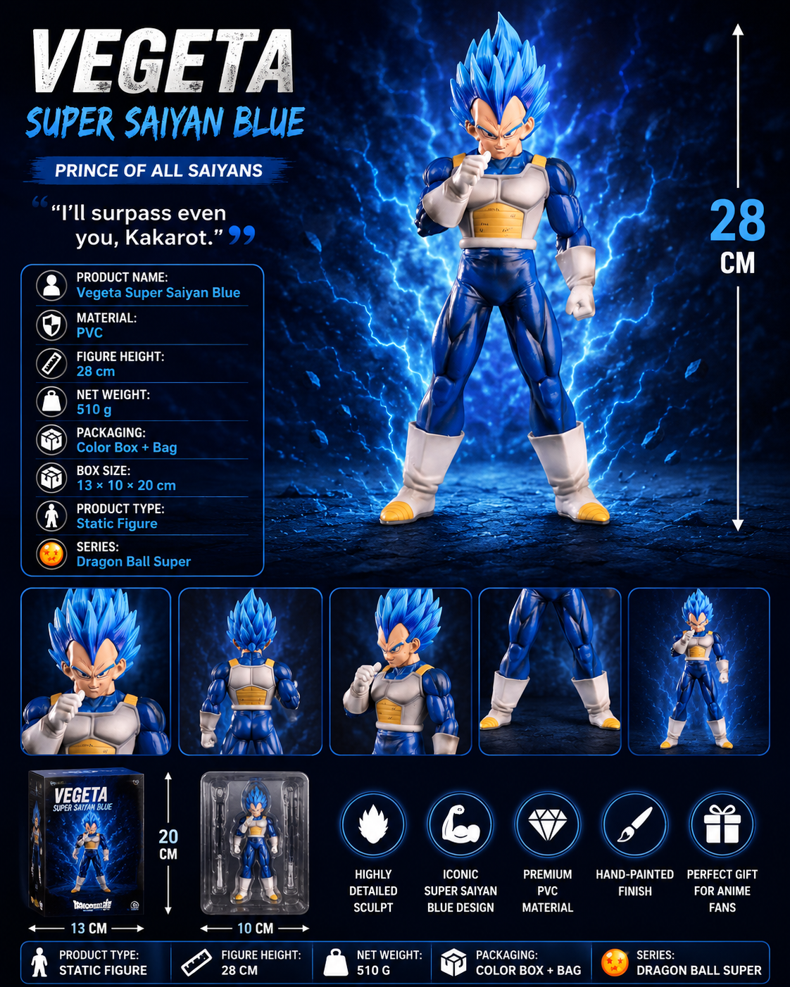 Dragon Ball Super Vegeta Super Saiyan Figure