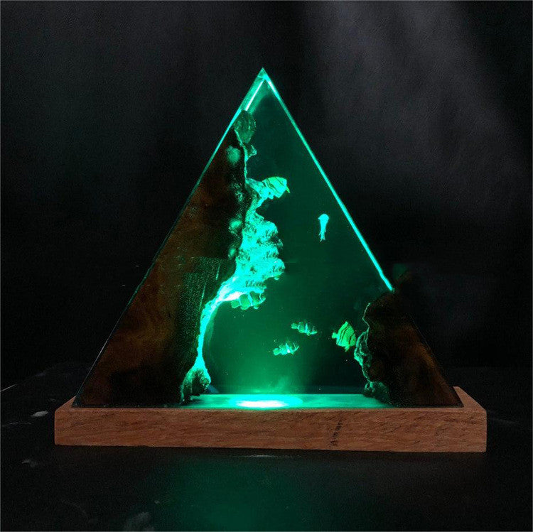Ocean Glow Resin Lamp ✨