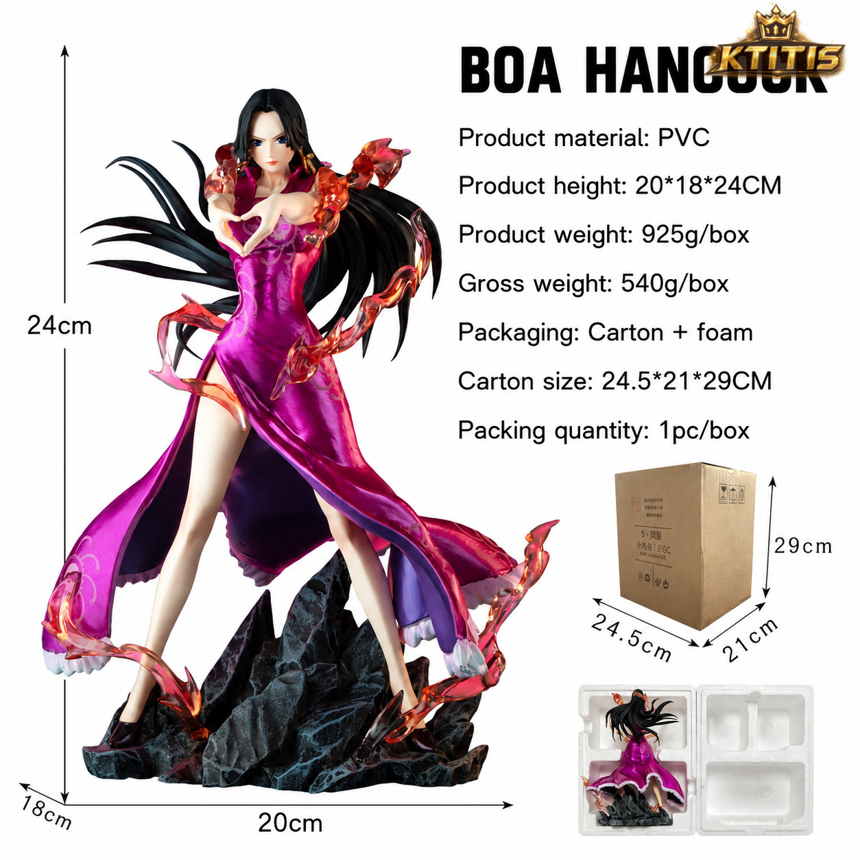 Boa Hancock Figure 24CM | Pirate Empress One Piece Statue