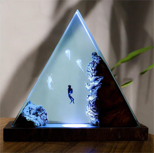 Ocean Glow Resin Lamp ✨