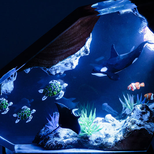 Orca & Turtle Resin Night Light