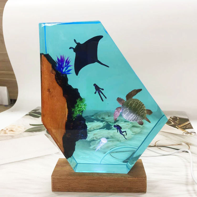 Handmade Marine Resin Lamp
