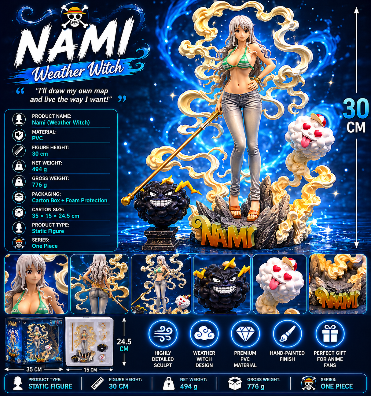 One Piece Nami Weather Witch Figure