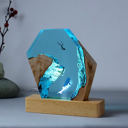 Ocean Whale Cave Lamp