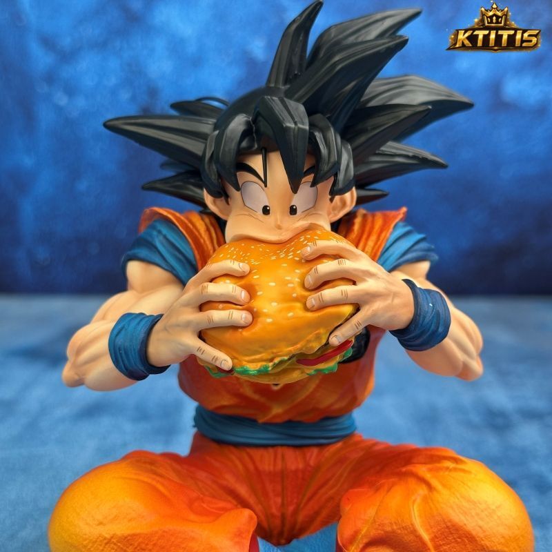 Dragon Ball Son Goku Enjoying a Burger Figure