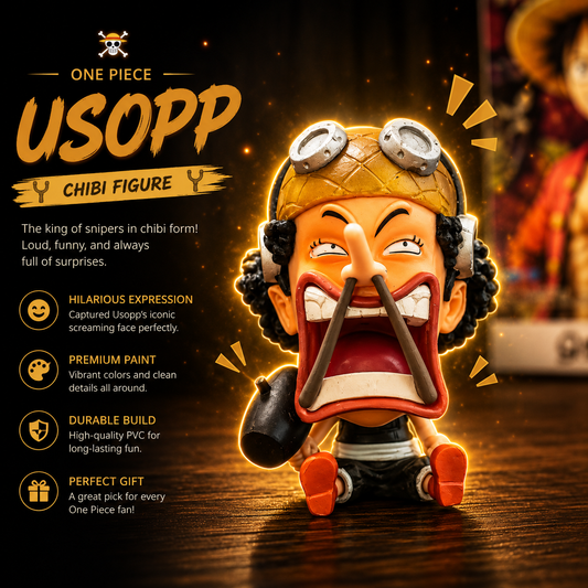 One Piece Usopp Chibi Figure – Funny Anime Collectible
