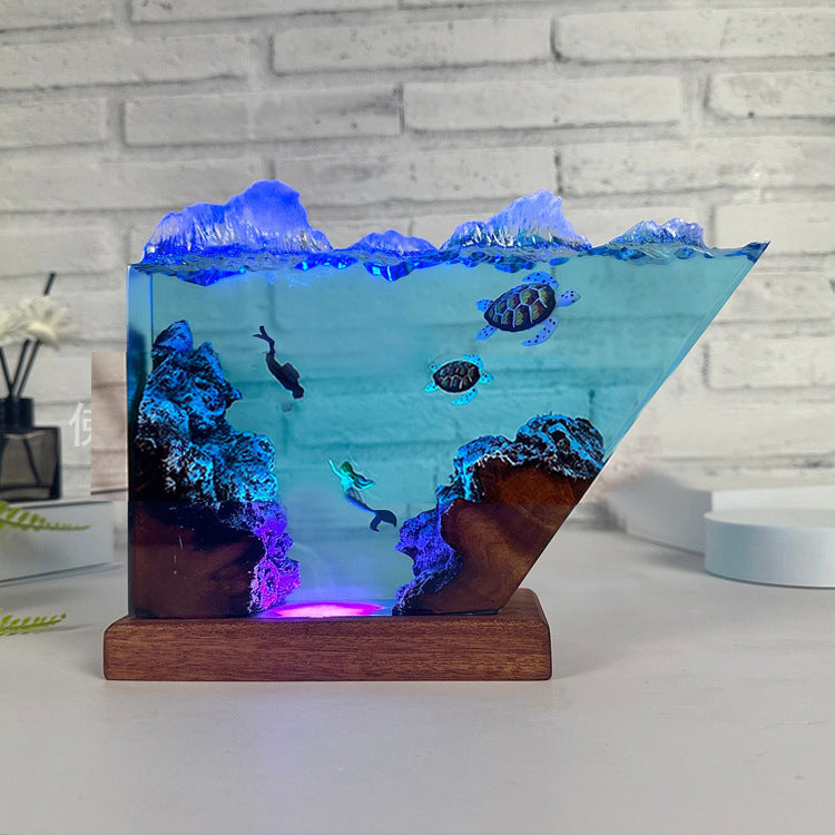 Deep Sea Mermaid Resin Lamp