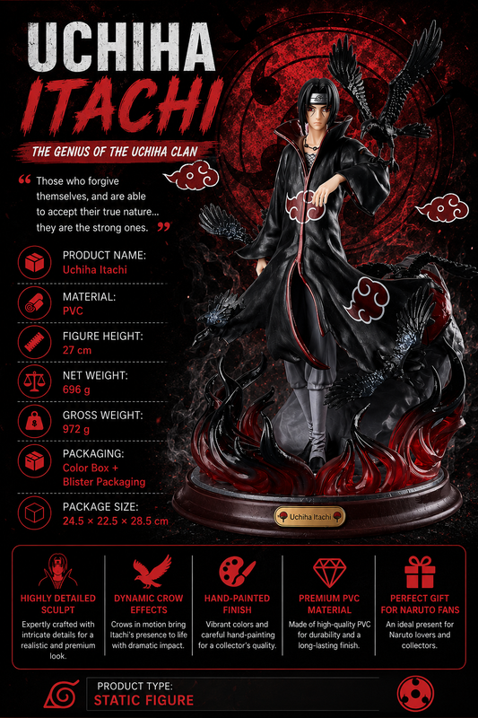 Naruto Uchiha Itachi Figure – Akatsuki Clan Master Collector Statue